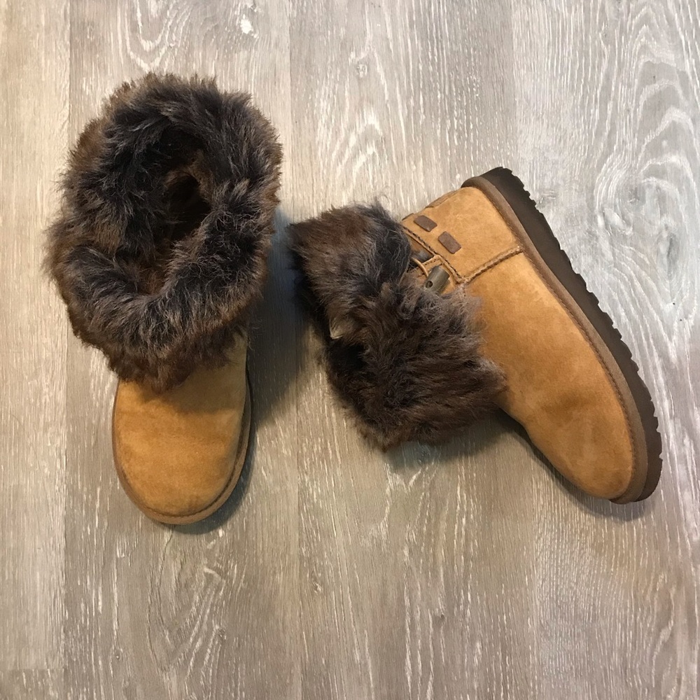 UGG Shearling Fold Over Toggle Boot